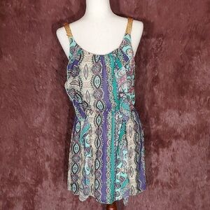 Ultra Pink Bohemian Print Sleeveless Dress NWT